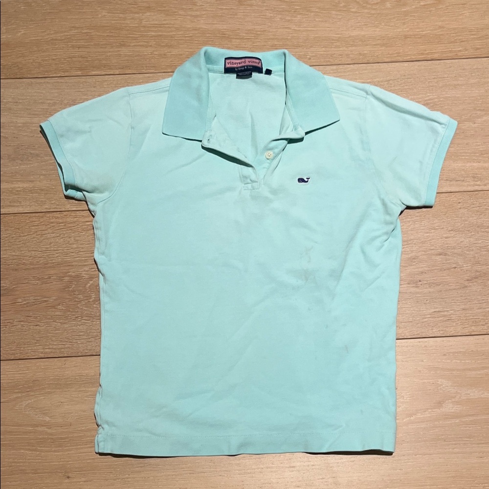 Vineyard Vines Aqua Short Sleeve Polo